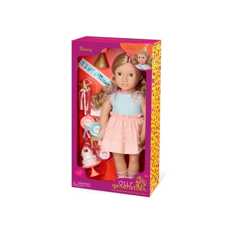 Our Generation Activity Birthday Party Doll with Acc, Romy