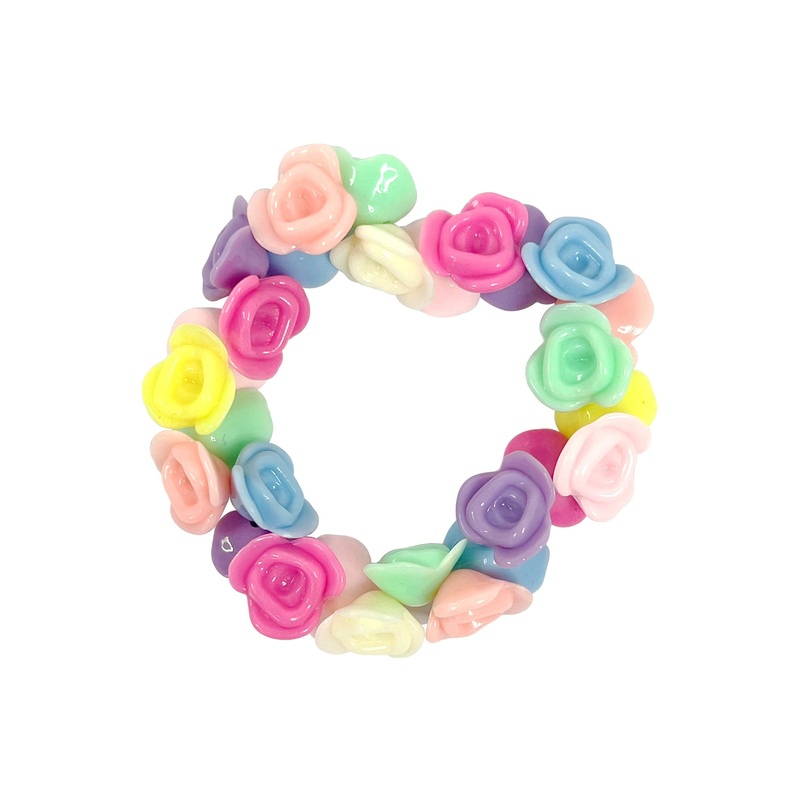 Pink Poppy Pastel Roses Bracelet