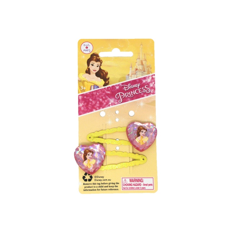 Pink Poppy Belle Heart Gem Snapclips