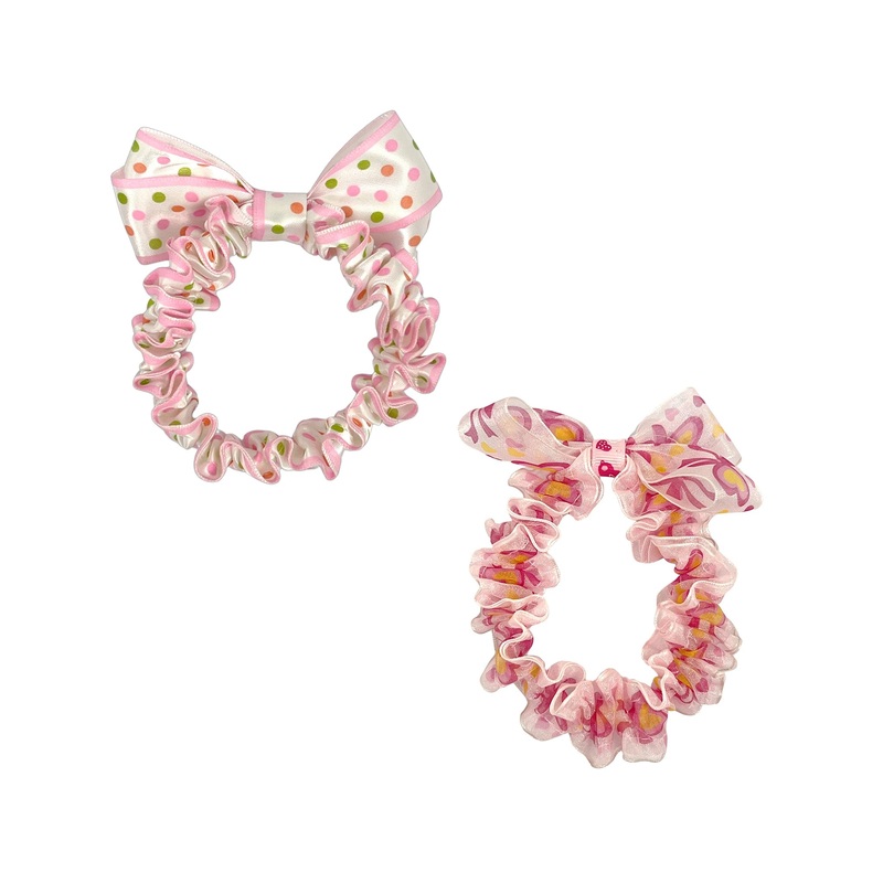 Pink Poppy Printed Scrunchie - Assorted