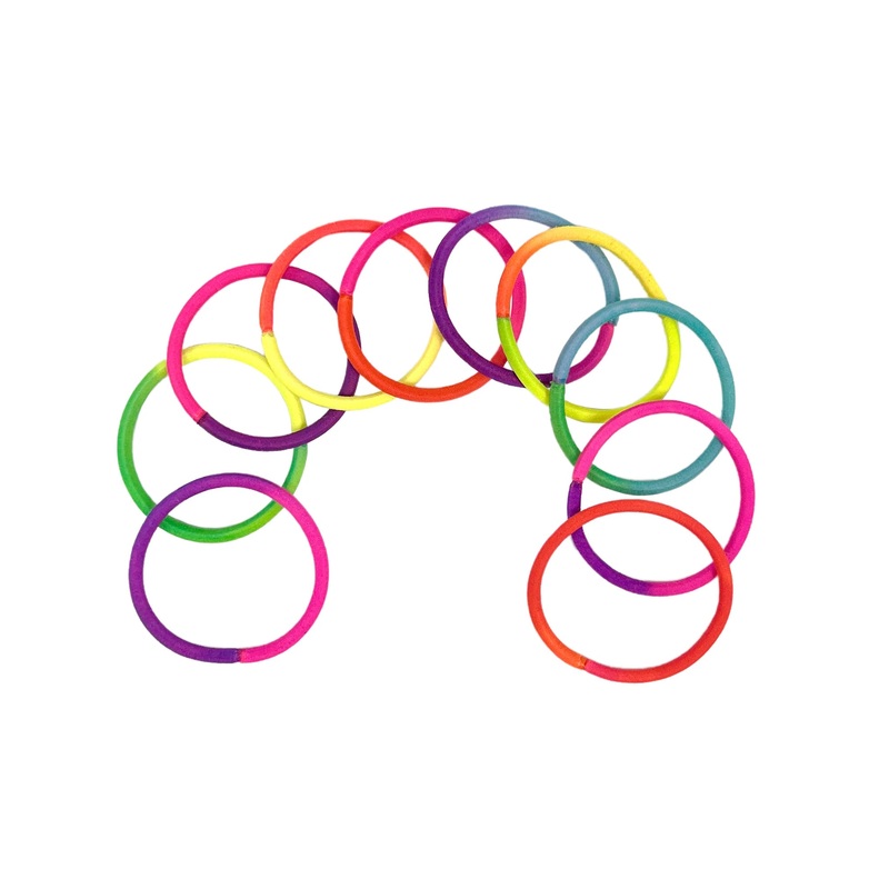 Pink Poppy Two-Tone Hair Elastics