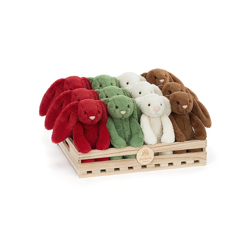 Jellycat Bashful Christmas Bunny Asst