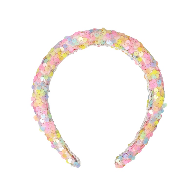 Pink Poppy Head Band Sequin