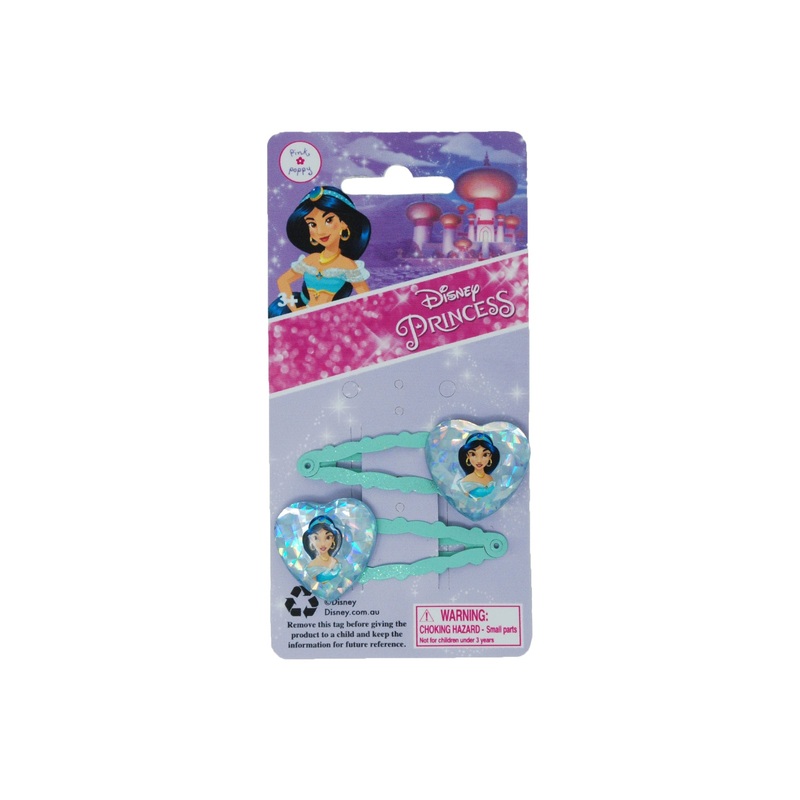 Pink Poppy Jasmine Heart Gem Snapclips