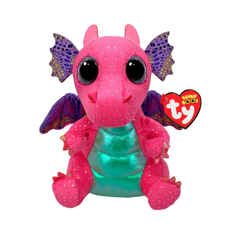 TY Small Spitfire Pink Dragon