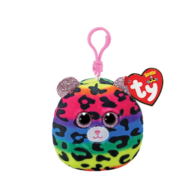 TY Squishy Beanies Clip Dotty Leopard