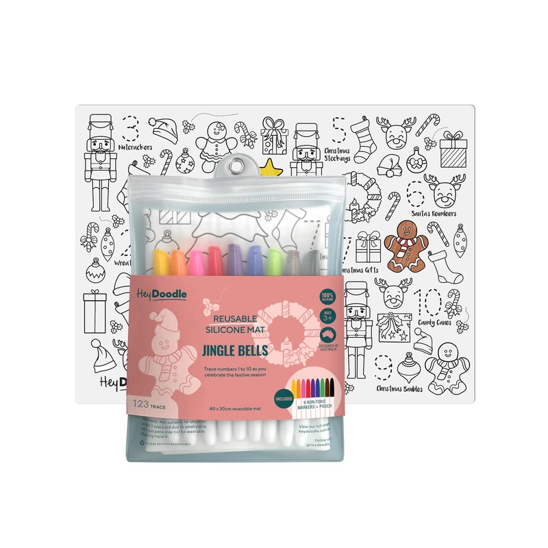HeyDoodle Jingle Bells Classic Colouring & Doodle Mat