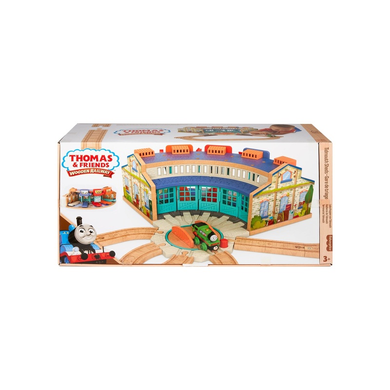 Fisher Price Thomas and Friends Wooden Railway Tidmouth Sheds Starter Train Set