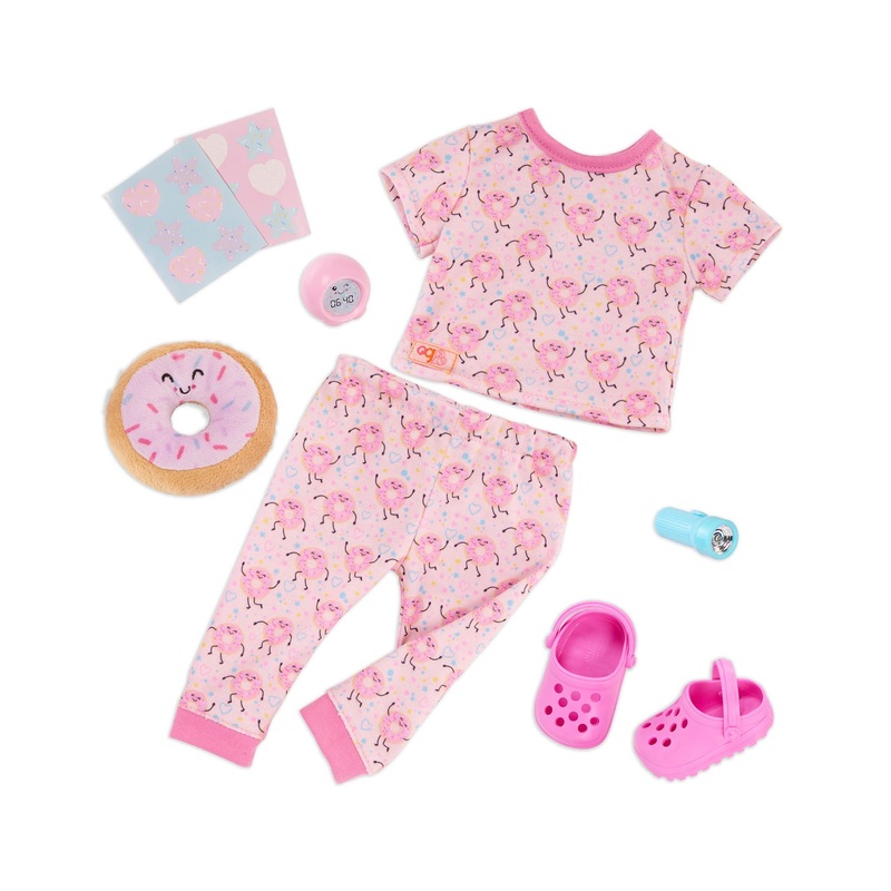 Our Generation Deluxe Pajama Outfit with Donut Print & Plush