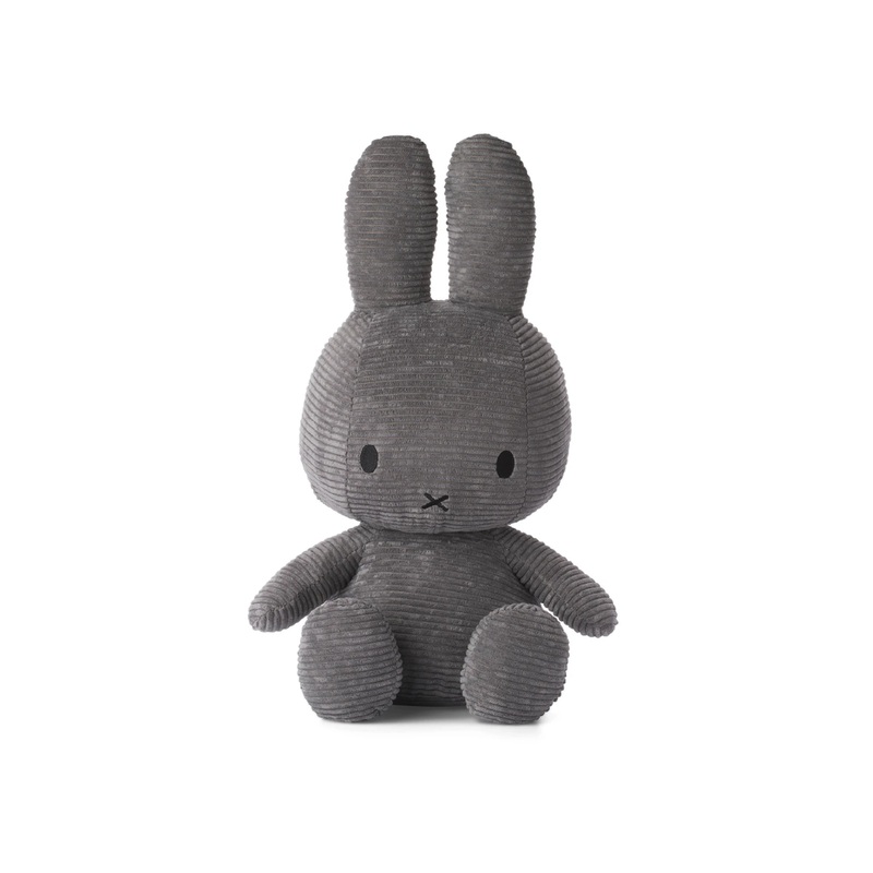 Miffy Sitting Corduroy Grey 33cm