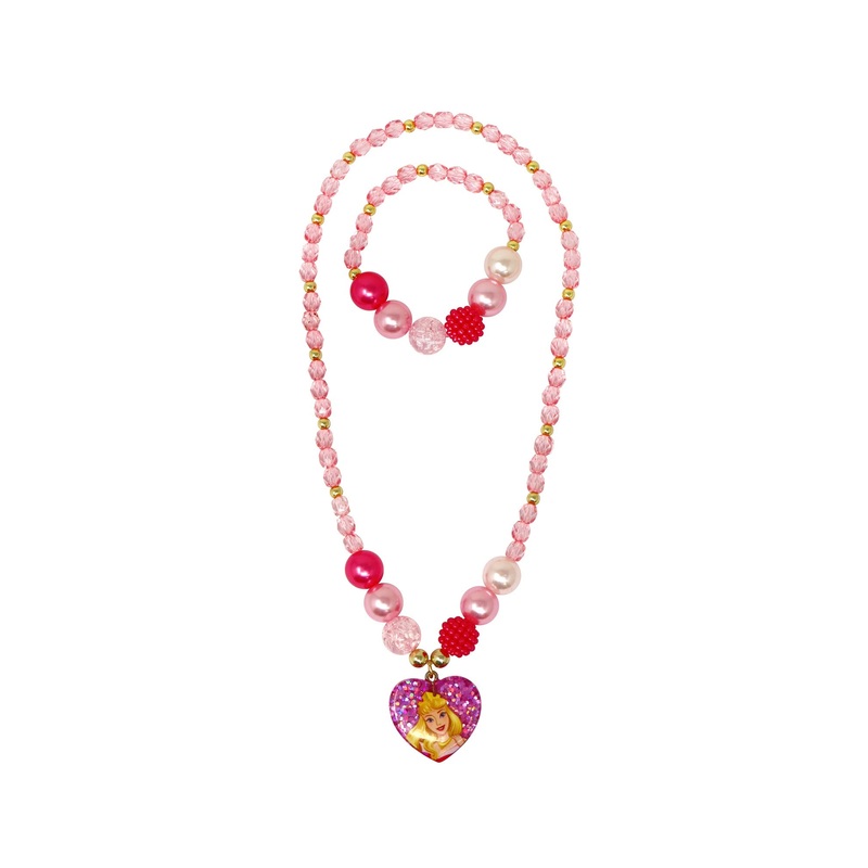 Pink Poppy Disney Aurora Necklace and Bracelet Set