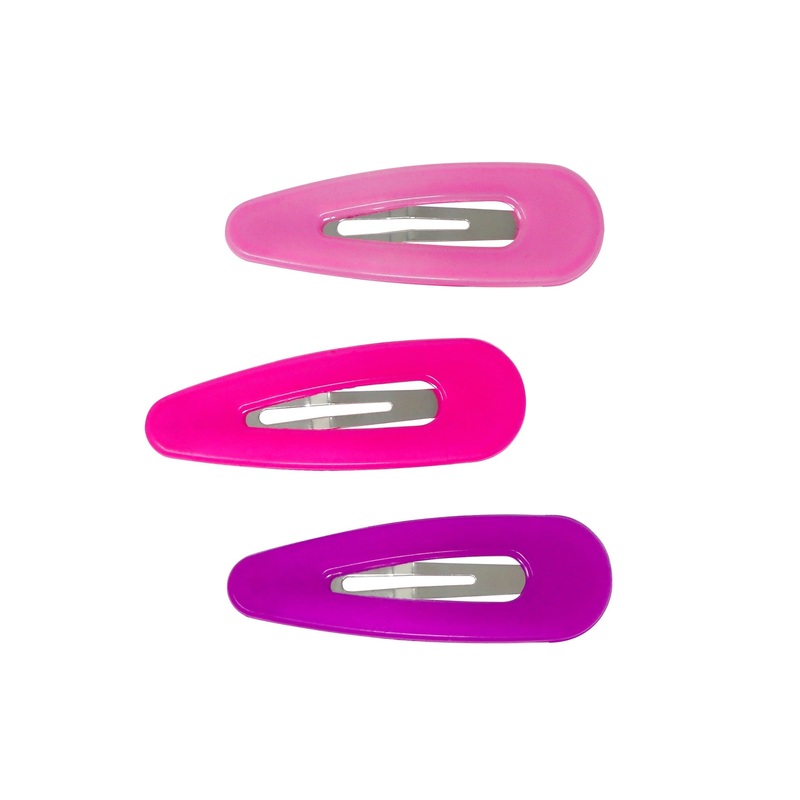 Pink Poppy Hair Clip Acrylic Snap