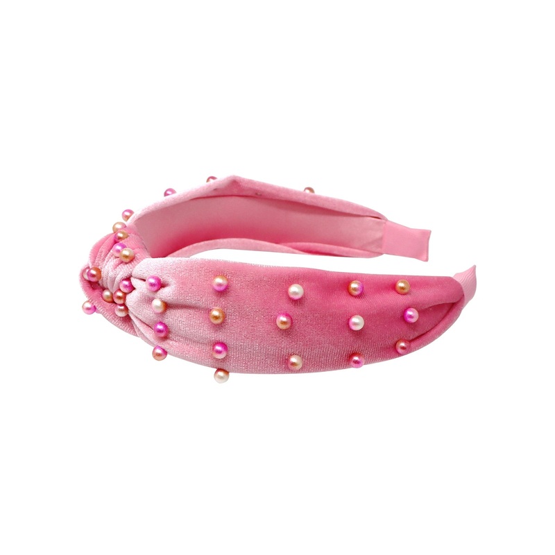 Pink Poppy Head Band Ballerina Pearl