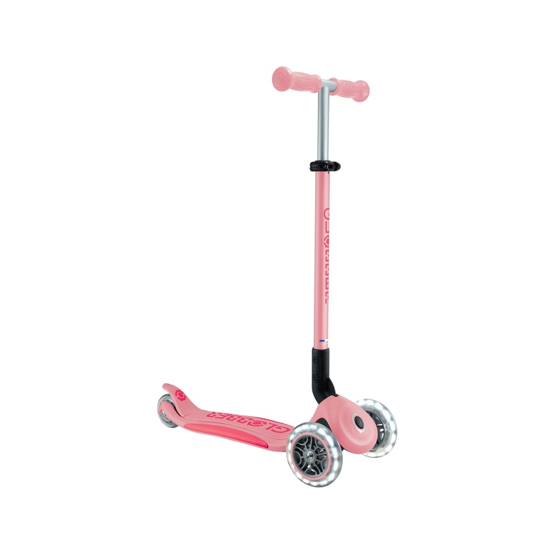 Globber Primo Fold Plus Lights Pink Coral