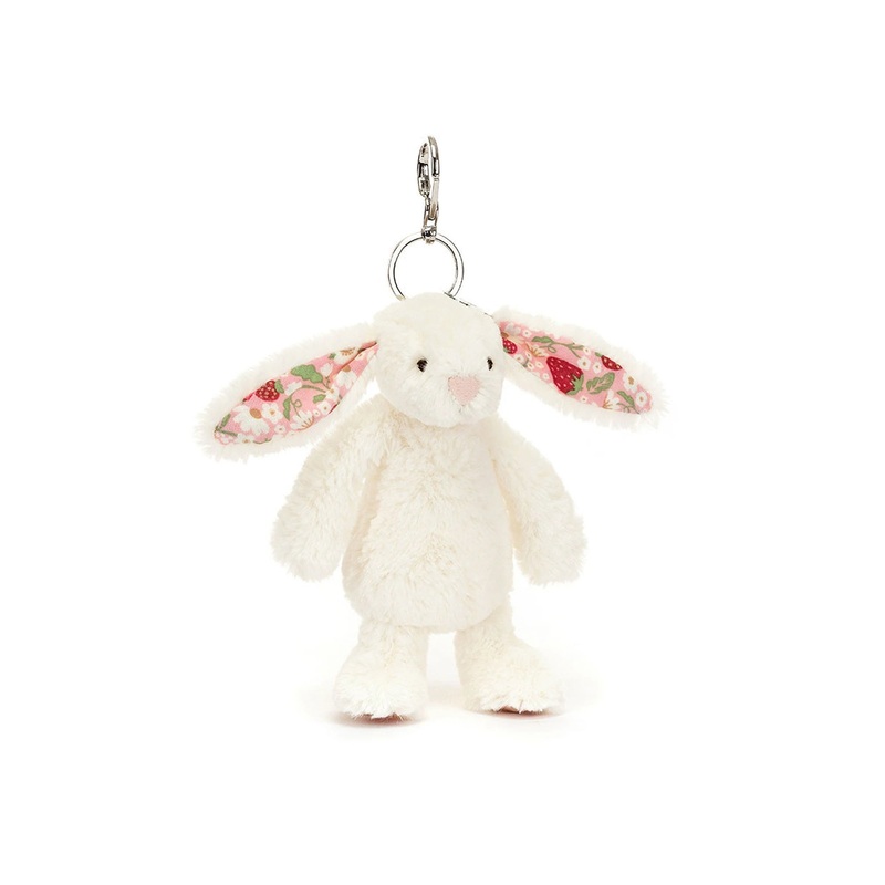 Jellycat Bashful Cream Berry Bag Charm