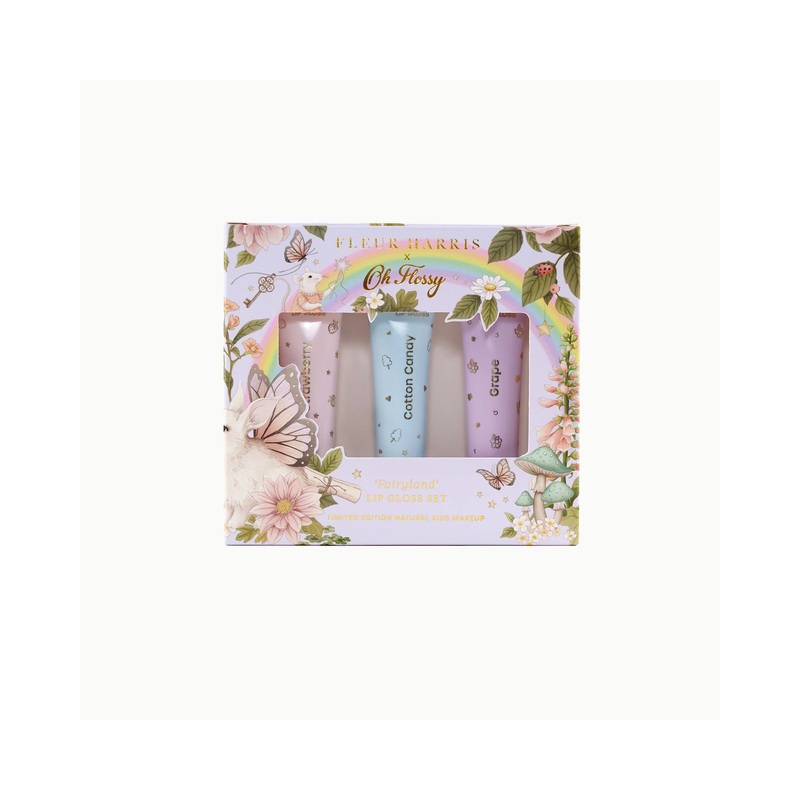 Oh Flossy X Fleur Harris Fairyland Collection Natural Lip Gloss Set