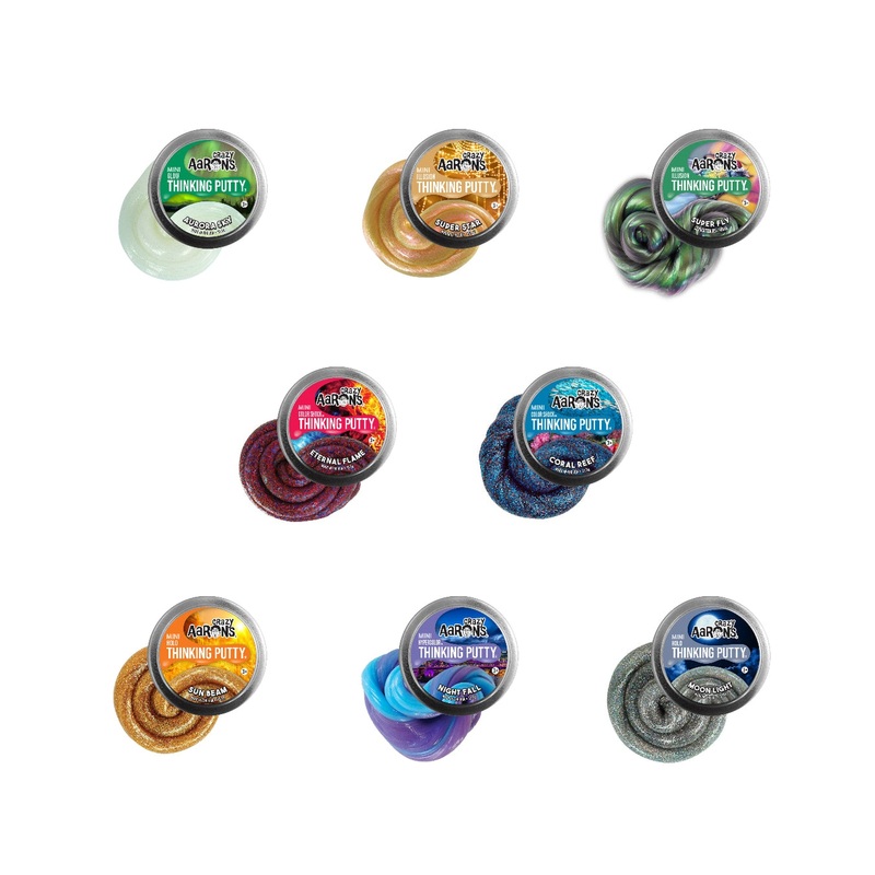 Aarons Putty 2 Inch Mini Thinking Putty Trendsetters 72 Tin - Assorted