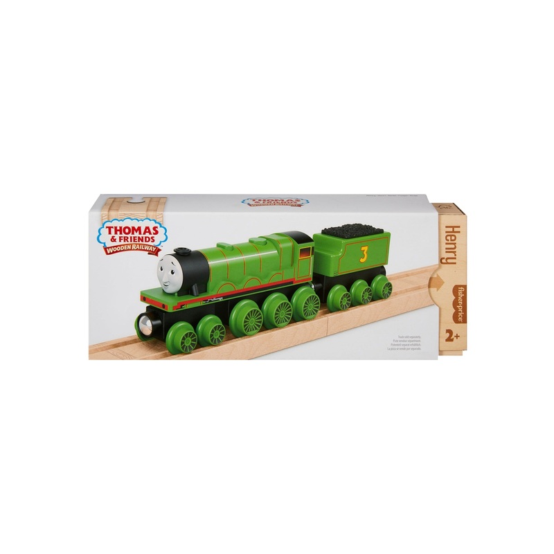 Fisher Price Thomas and Friends Wooden Railway Henry Engine and Coal Car