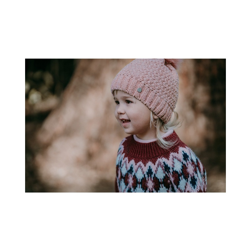 Millymook Valery Girls Beanie One Size - Dusty Pink