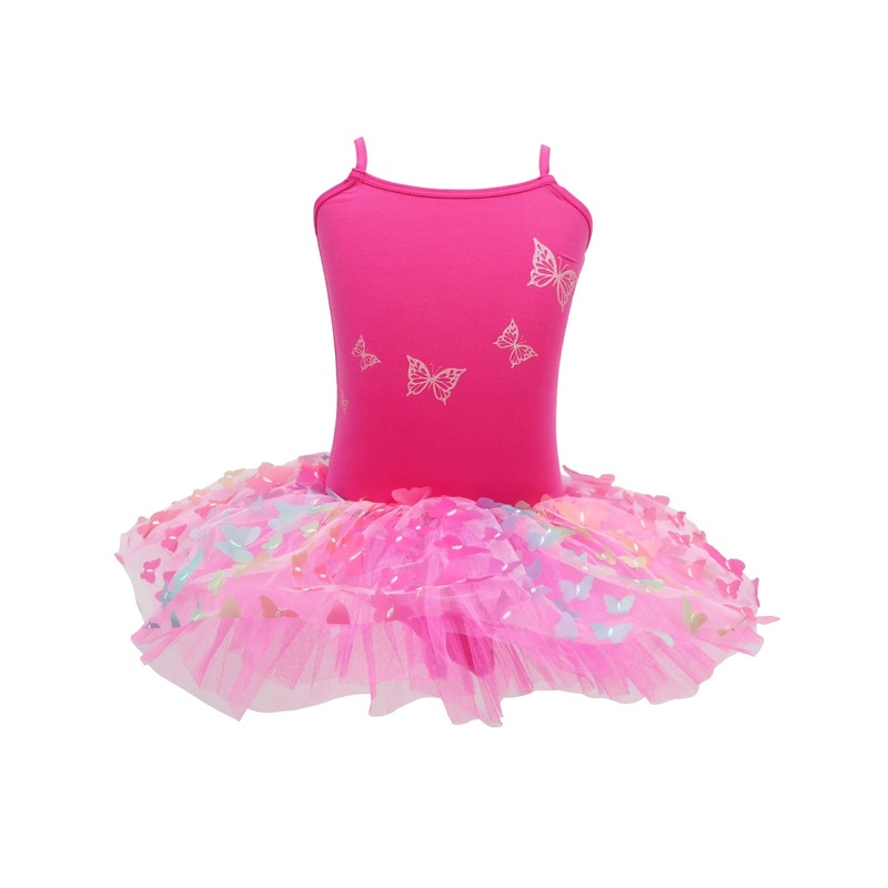 Pink Poppy Rainbow Butterfly Tutu Hot Pink 3 to 4