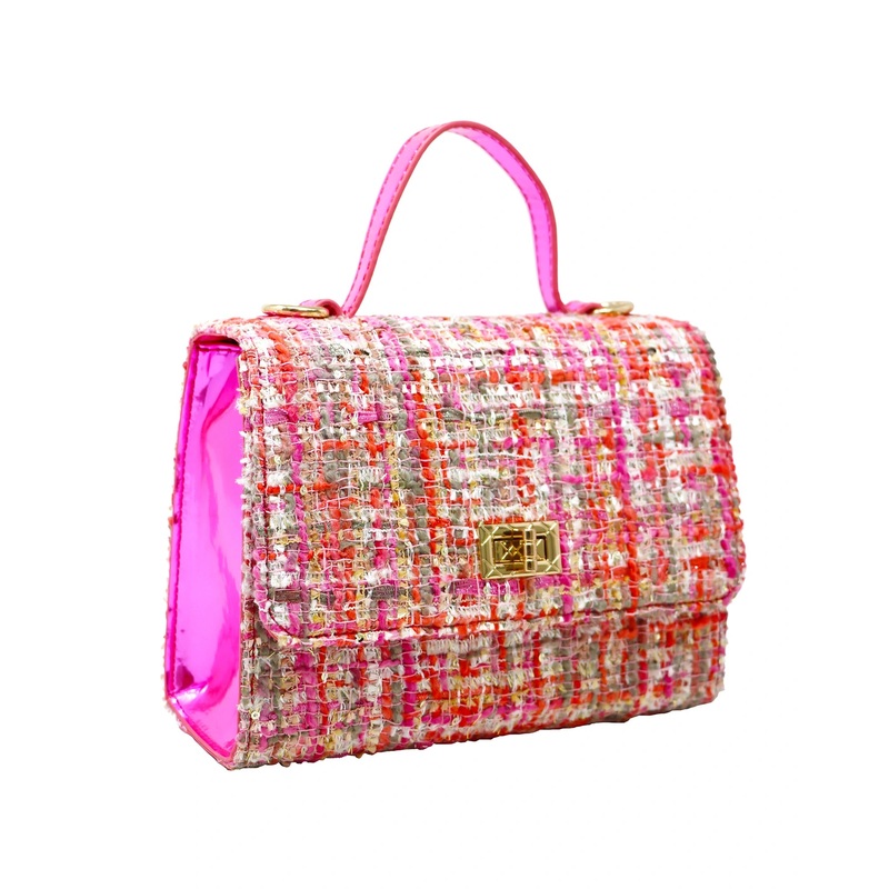 Pink Poppy Tweed Pink Handbag