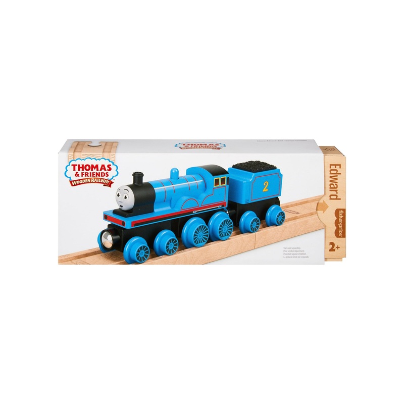 Fisher Price Thomas and Friends Wooden Railway Edward Engine and Coal Car
