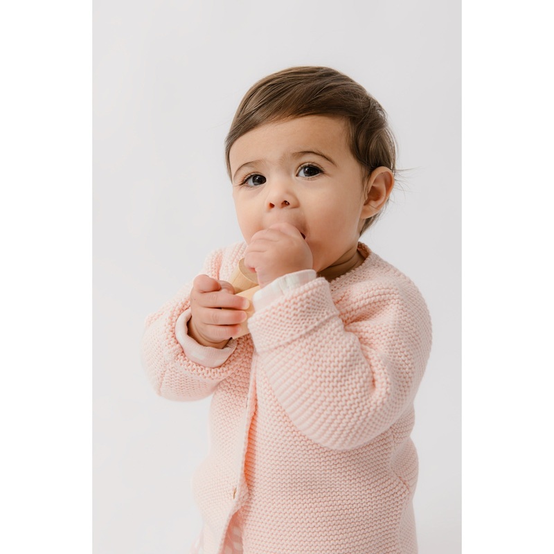 Homegrown Organic Newborn Cardigan Pink