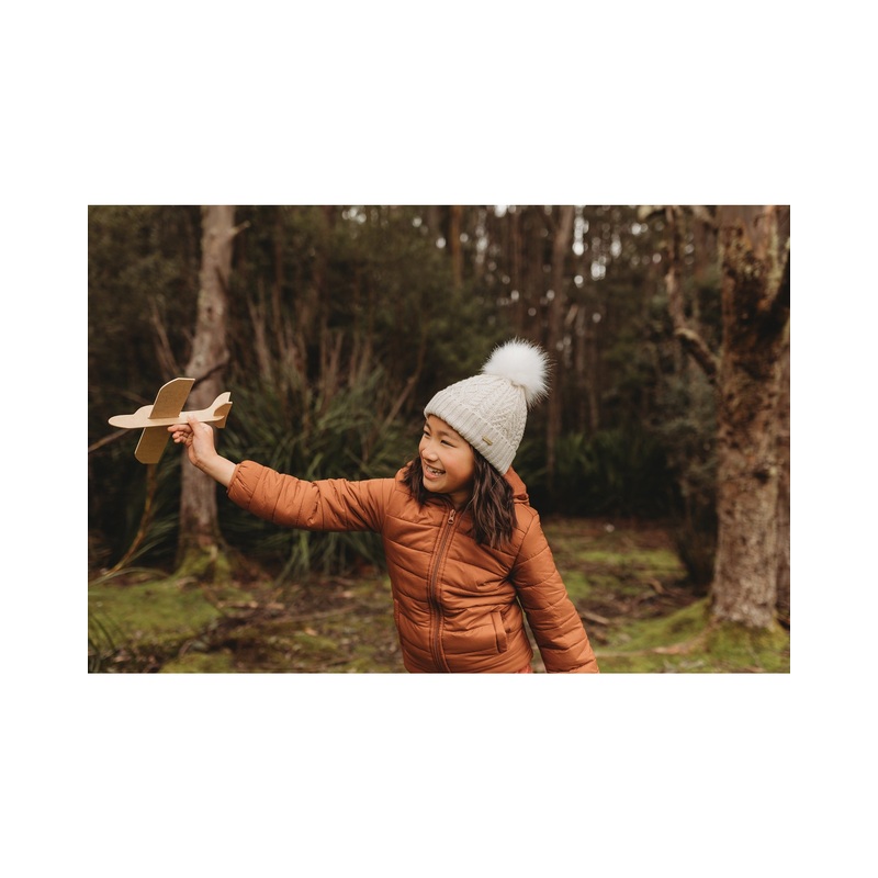 Millymook Sybil Girls Beanie One Size - Cream