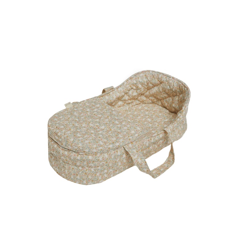 Olli Ella Dinkum Dolls Quilted Carry Cot - Garden Floral