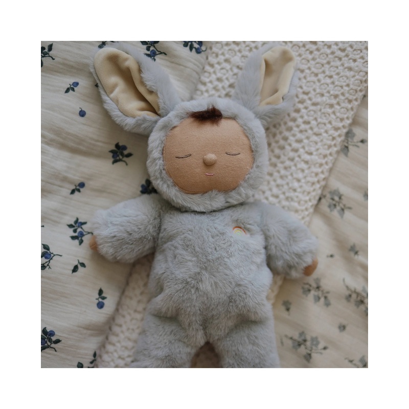 Olli Ella Lullaby Cozy Dinkum Bunny Pip - Smoke