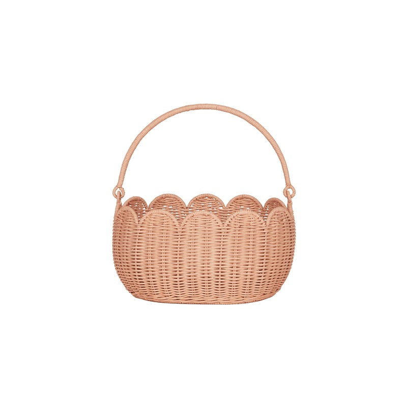 Olli Ella Petal Basket - Seashell Pink