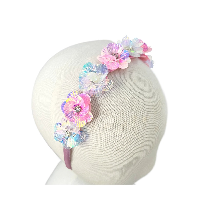 Pink Poppy Mermaid Flower Headband