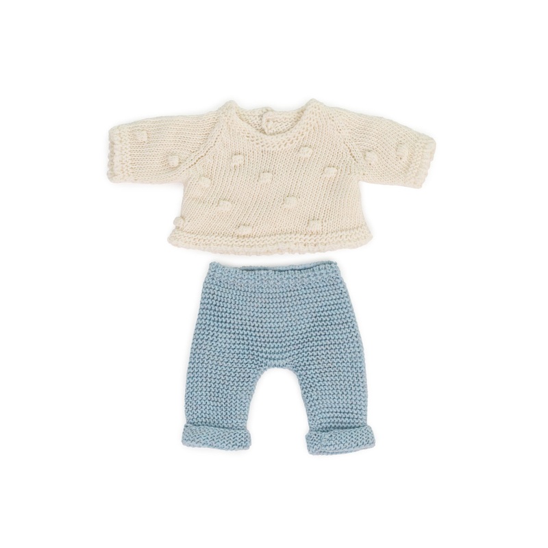 Miniland Eco Knitted Sweater and Trousers 21cm