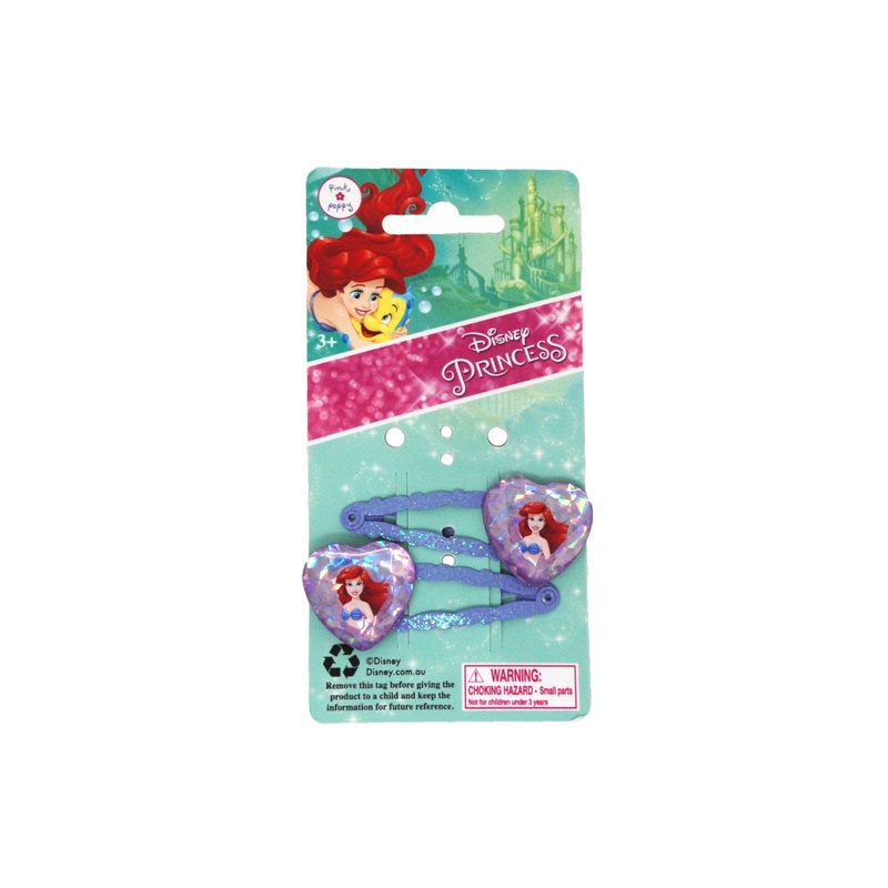 Pink Poppy Ariel Heart Gem Snapclips