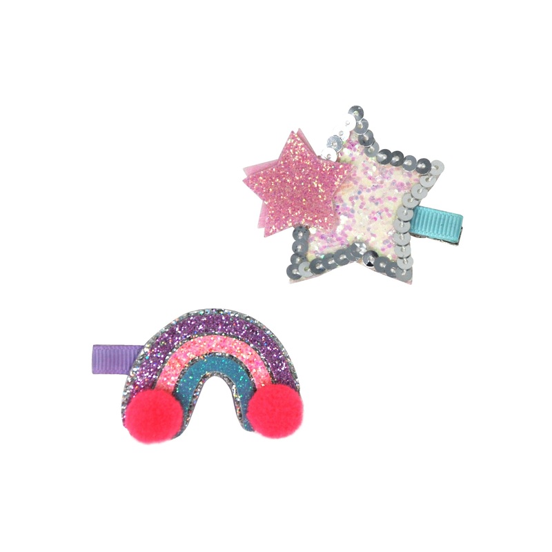 Pink Poppy Hairclips Star Light