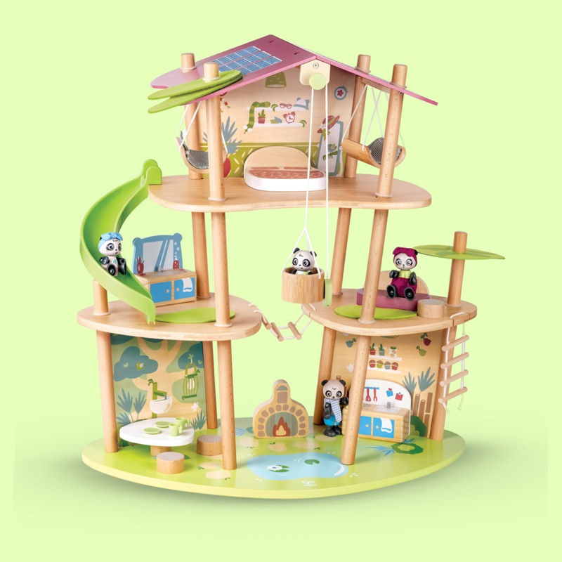 Hape Green Planet Explorers Pandas Bamboo House