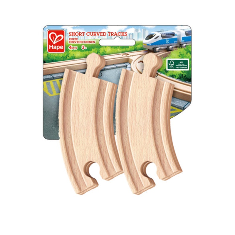 Hape Track 4pcs Short Curved