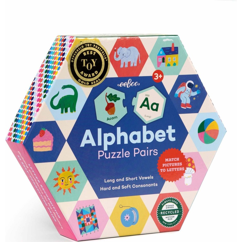 Alphabet Hexagon Puzzle Pairs