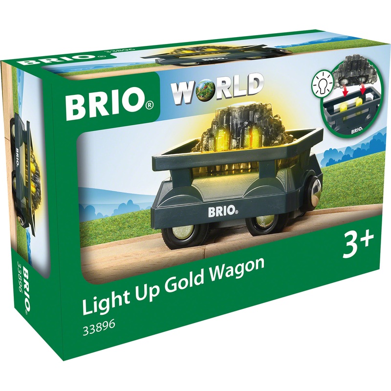 BRIO Light Up Gold Wagon
