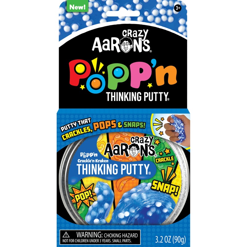 Crackle'n Kraken Popp'n Putty 4" Thinking Putty Tin