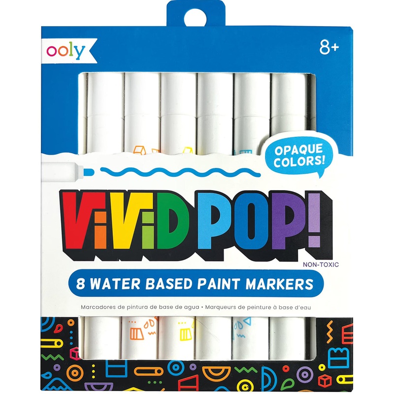Vivid Pop! Water Based Paint Markers - 8 pk