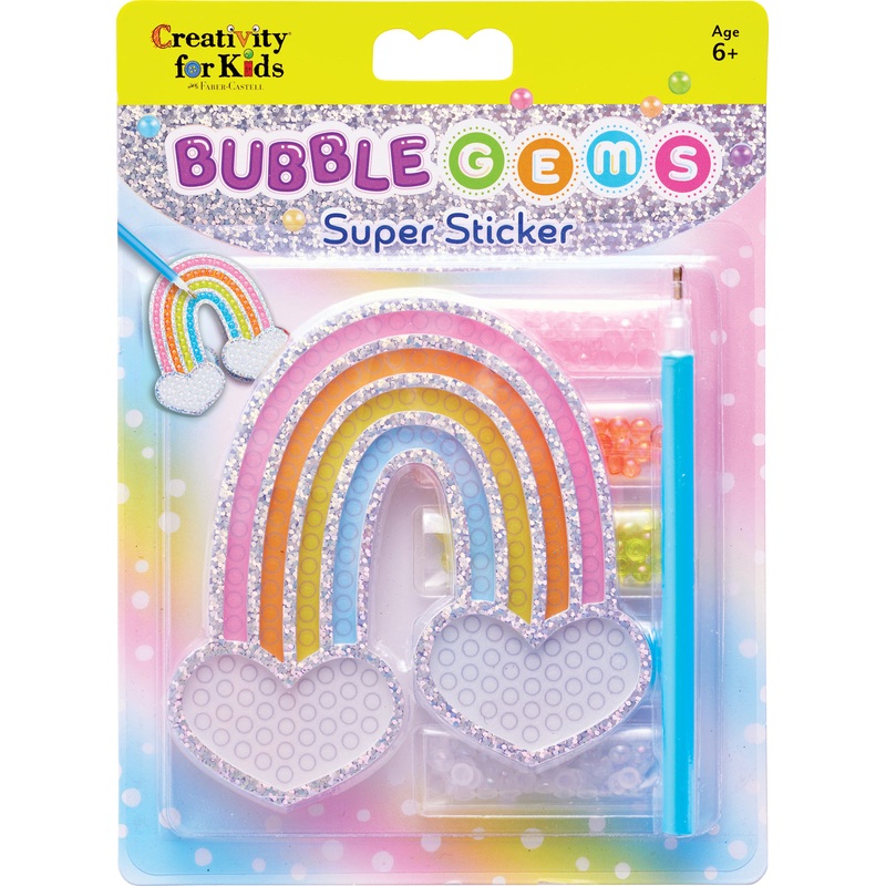 Bubble Gems Super Sticker Rainbow Age 6+