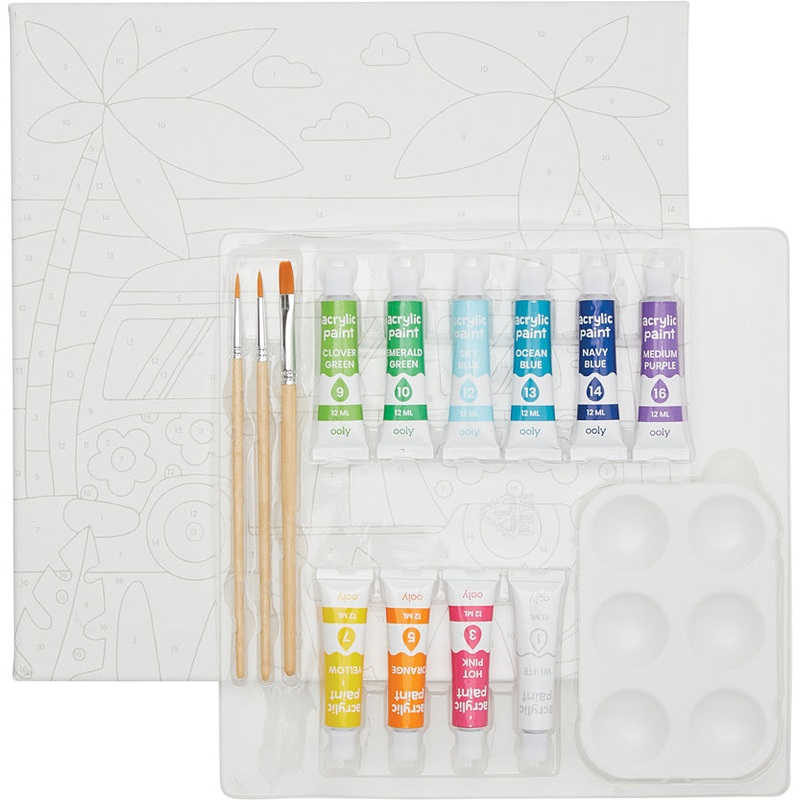 Colorific Canvas Kit Paint-By-Number Kit: Van Vibes