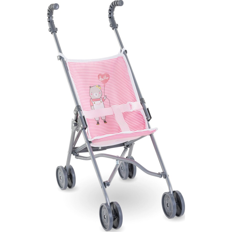 Corolle Doll Umbrella Stroller BB14" and 17" and 20" - Pink Stripe