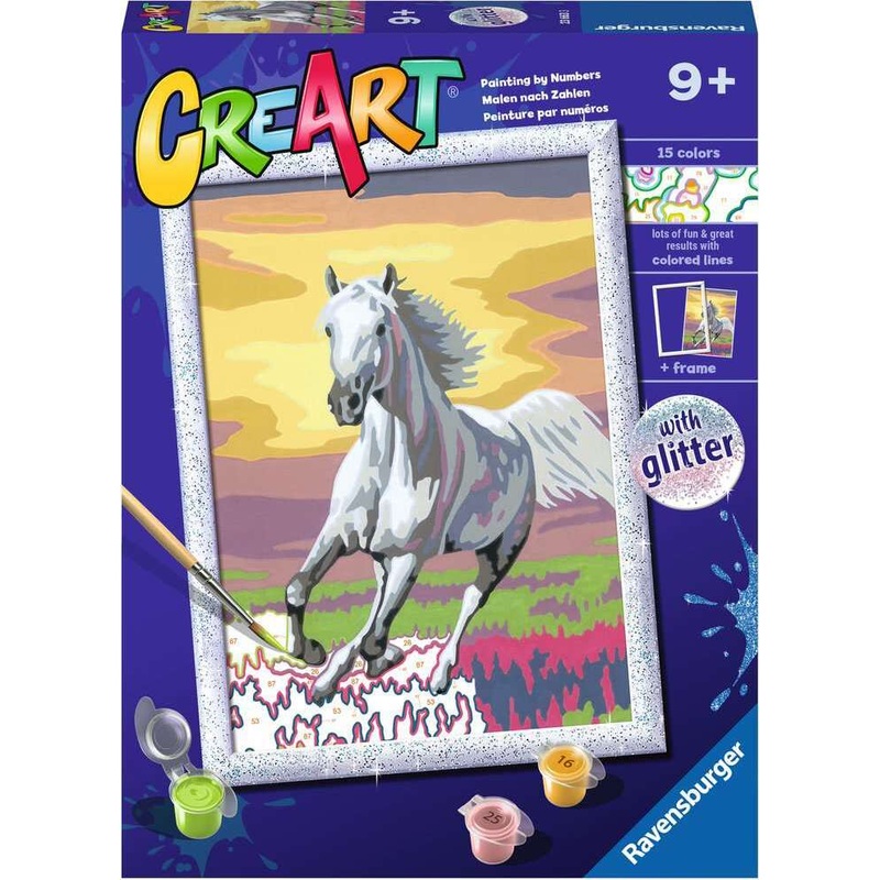 CreArt Horse at Sunset - Paint by numbers for kids 9 years up