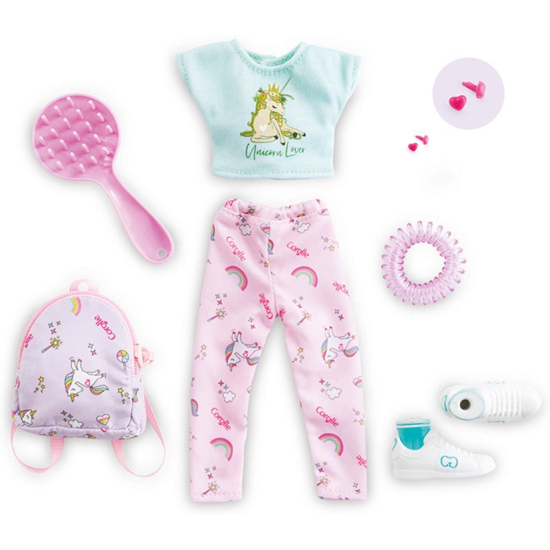 Corolle Girls Fantasy Unicorn Dressing Room Doll Clothes Set