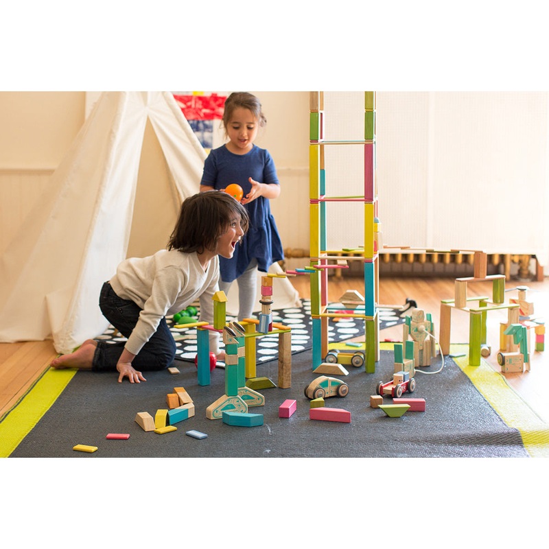 Tegu Tints Magnetic Wooden Blocks 42 Piece Set