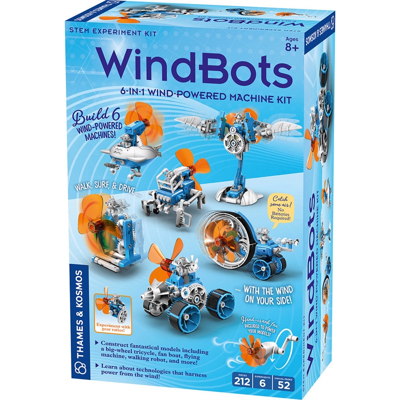 WindBots: 6-in-1 Wind-Powered Machine Kit Age 8+