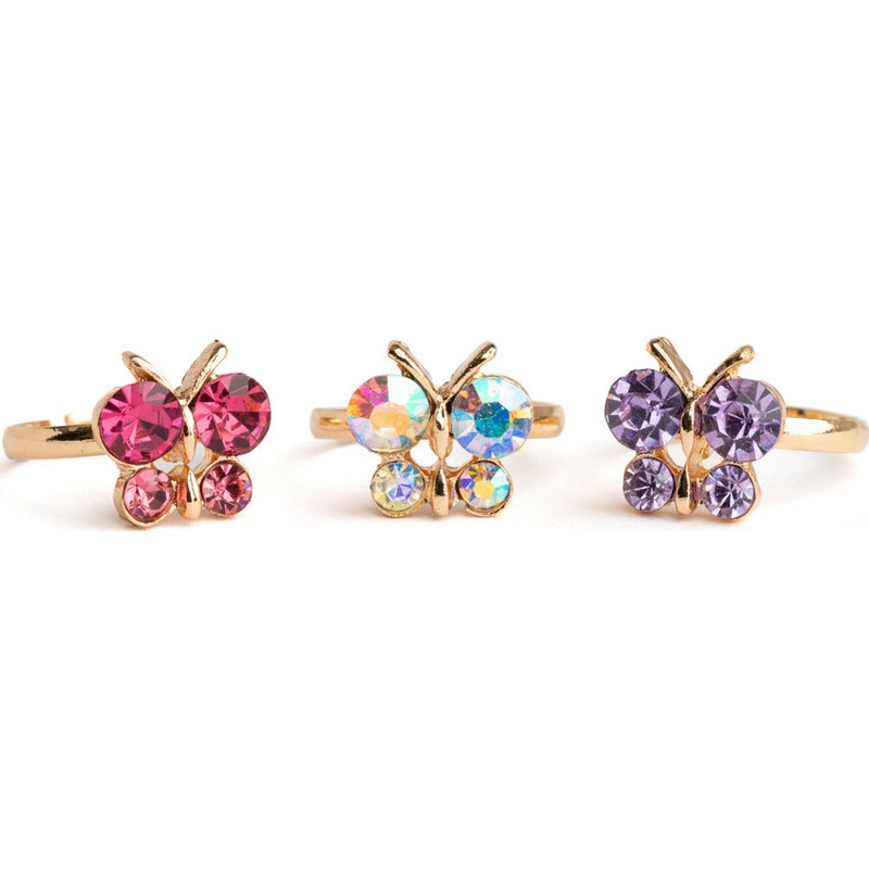 Boutique Butterfly Gem Rings