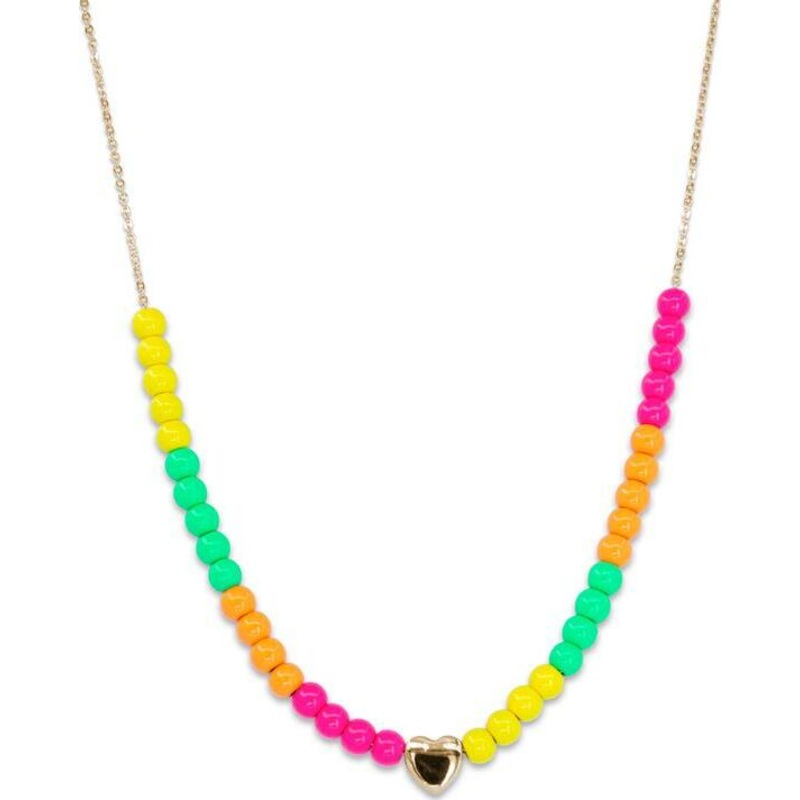 4mm Gold Neon Bead Necklace